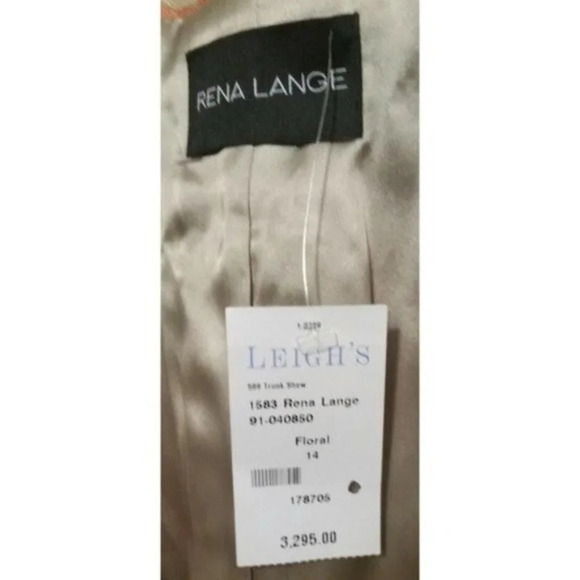 RENA LANGE Floral Print Button Jacket Designer - Picture 9 of 11